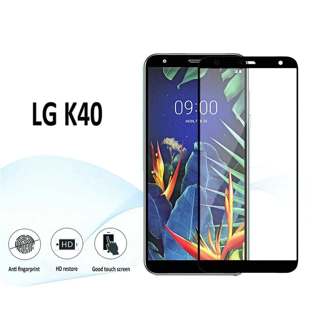 LG K40 Tempered Glass Screen Protector 6D 9H-Black