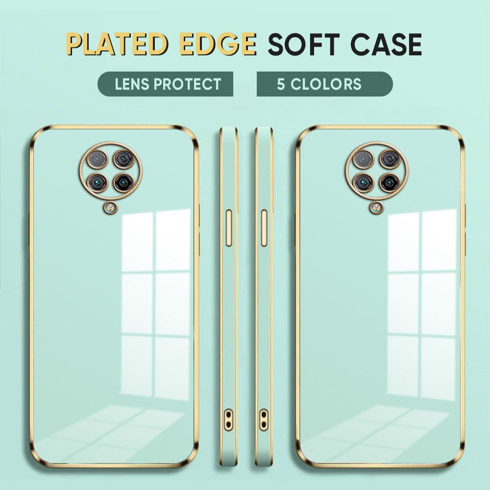 Luxury 6D Plating Case for Redmi K30 Pro Soft Silicone Square Frame Back Cover Shiny Bling Phone Cases