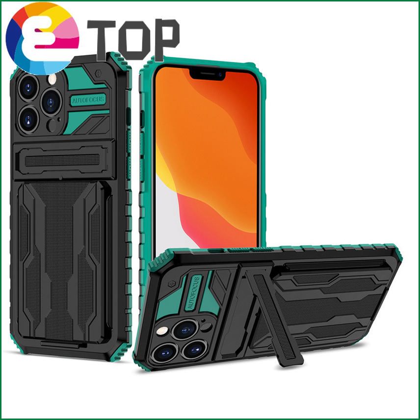 Suitable for Apple 13 mobile phone shell King Kong card bag iPhone12Promax anti-fall all-inclusive card protective sleeve creative
