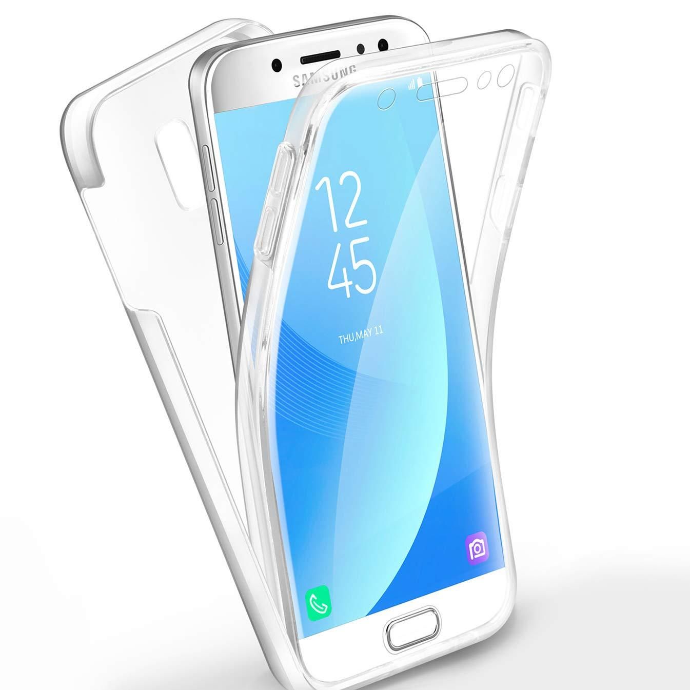 For Samsung Galaxy J5 Pro 2017 Cover Shockproof 360 Degree Full Body Protection Phone Case Crystal Clear Hard PC Back Cover & Soft TPU Silicone Front Case