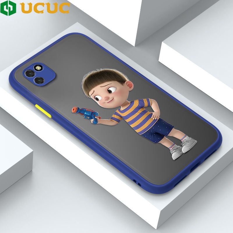 UCUC for Huawei Y5P Back Cover Naughty Little boy Frosted Transparent Hard Phone Case Thin Shockproof Full Cover Camera Protect Case