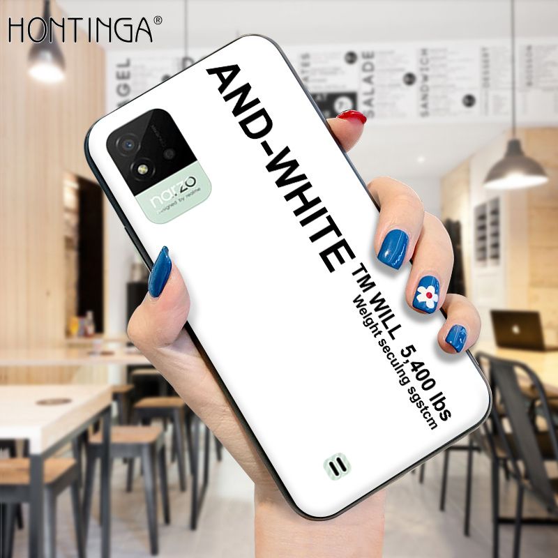 Hontinga for Realme Narzo 50I Case Simple Generous Clean Color Girls Boys Cases Shockproof Soft Silicone TPU Phone Cover