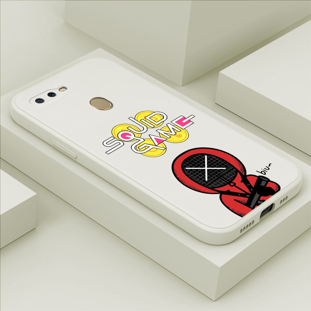 ZeroQiQi for OPPO A5S Case Fashion Cartoon Electric Baton Judge Role Phone CoverSquare Liquid Silicone Trend Phone Case