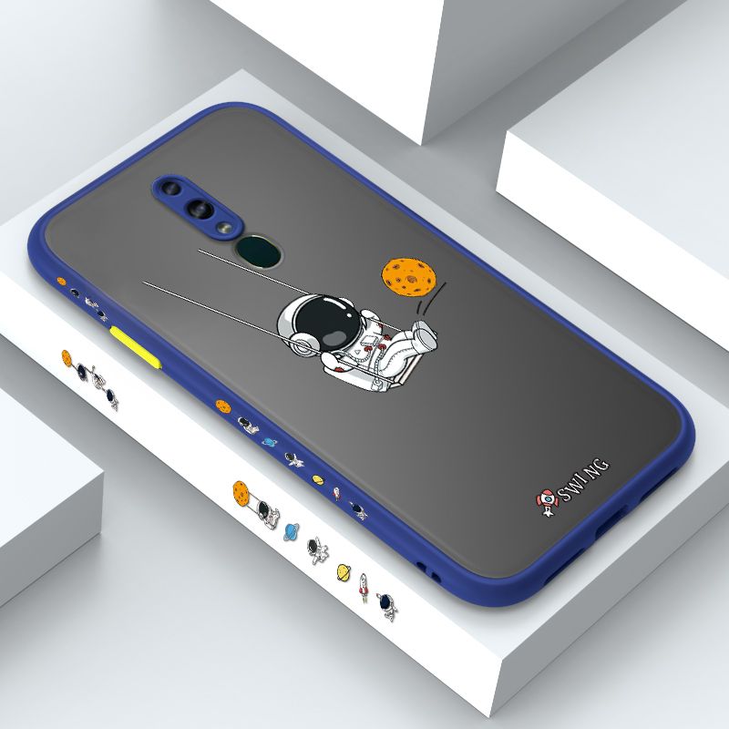 ZeroQiQi for OPPO F11 Case Astronaut Swinging Side Printing Cover Frosted Ultra Thin Protective Anti Fall Phone Case