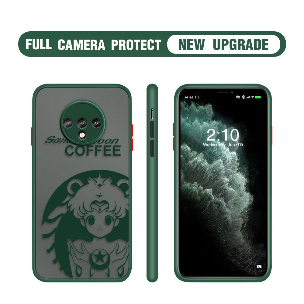 Hontinga for OnePlus 7T Case Sailor Moon Cases Edge Frosted Transparent Phone Cover