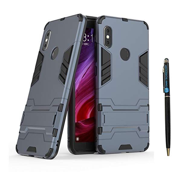 For Xiaomi Redmi Note 5 AI Note 5 Pro Shockproof Rubber Hybrid Armor Case Armor Kickstand Hybrid Hard Back Cover