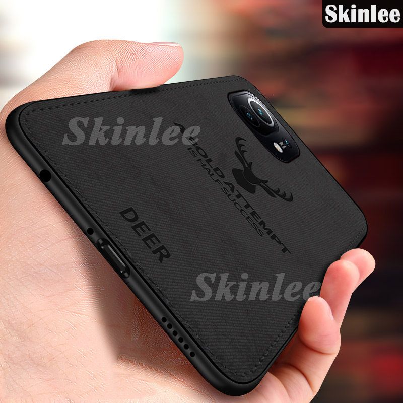 Skinlee Phone Case Xiaomi 11 Lite 5G NE Case Slim Hybrid Soft Cover with Deer Design Cloth Back Cover for Xiaomi 11 Lite 5G NE Back Cover