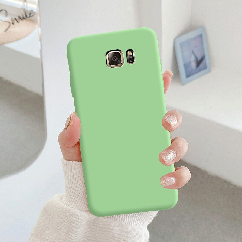 For Samsung Galaxy Note 5 Case Soft TPU Silicone Case Macaron Colors Candy Black Simple Phone Back Cover