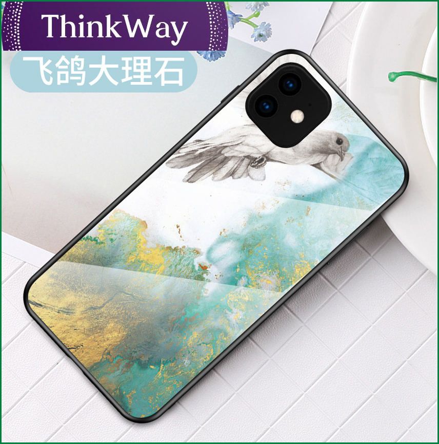 Huawei P40Pro mobile phone case marble glass Nova876 protective cover mate40 glory 50 suitable for P30 male