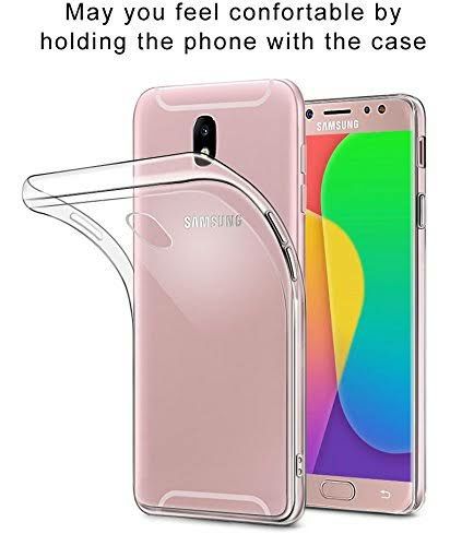 Fon Soft Silicone Transparent Back Cover For Samsung Galaxy J7 Pro 2017 (Og) Tpu - Camera - Phone Back Cover