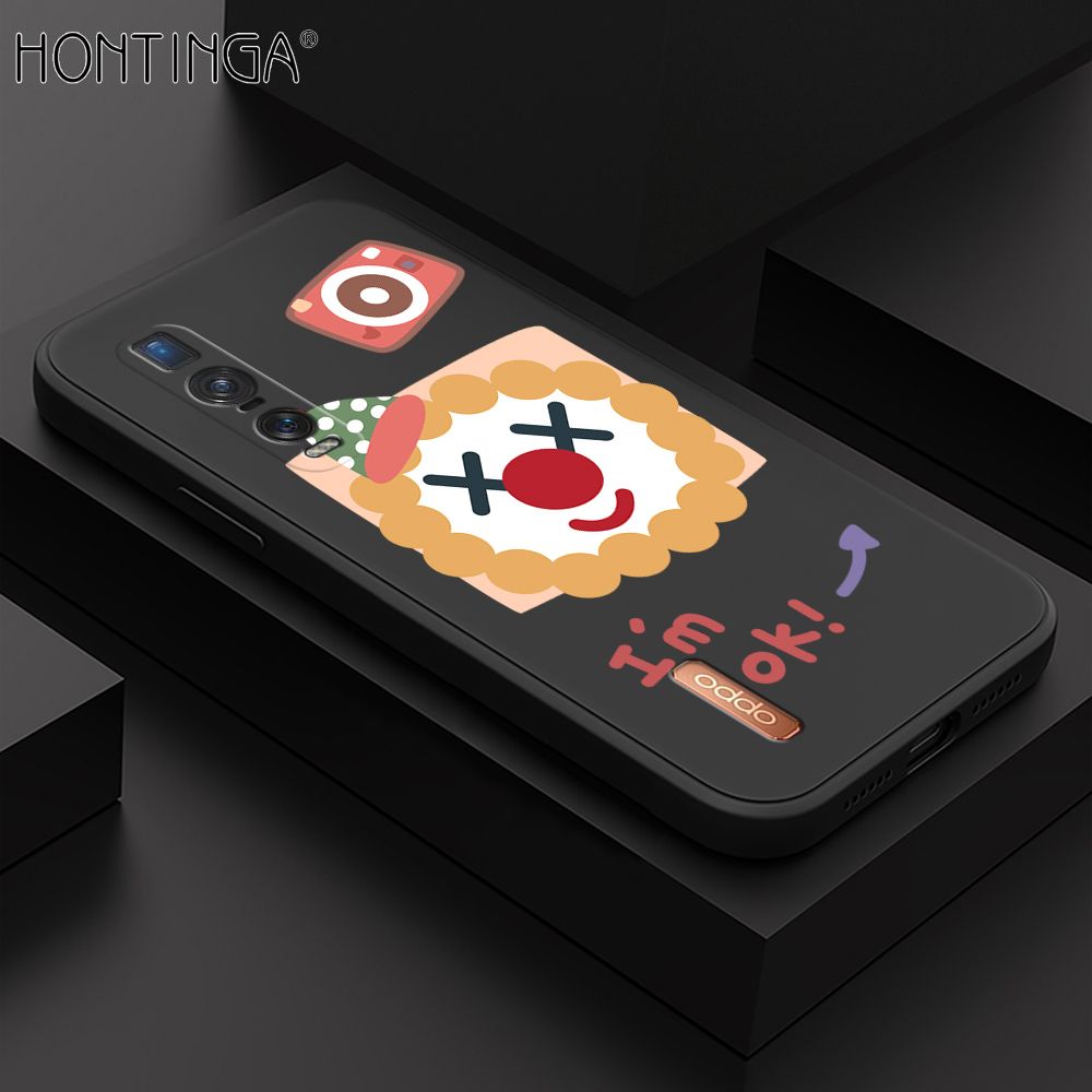 Hontinga for OPPO Find X2 Pro Case New Cartoon Joker Phone Case Phone Case Soft Square Edge Silicone Cases Full Lens Cover Shockproof Protection Cover