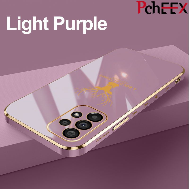 For Samsung Galaxy A53 5G Phone Case, Aesthetic Drop Resistant Straight Edge Electroplated Soft Shell