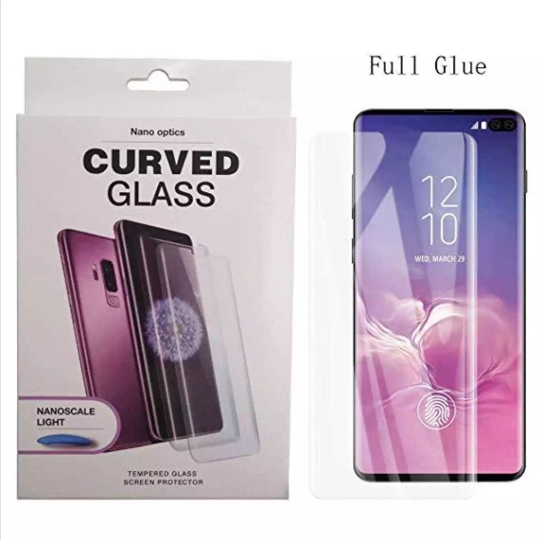 Samsung Galaxy S10 Plus (S10+) UV Light Adhesive Tempered Glass Screen Protector -Transparent