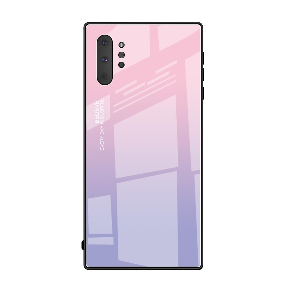 For Samsung Galaxy Note 10 / Note 10 Plus Painted tempered glass phone case TPU scratch-resistant explosion-proof back cover phone case