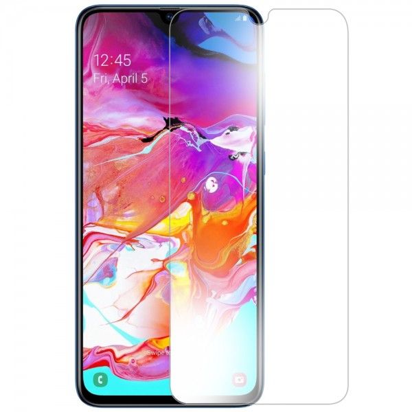 2pcs Glass for Samsung Galaxy A70 Screen Protector 9H full black