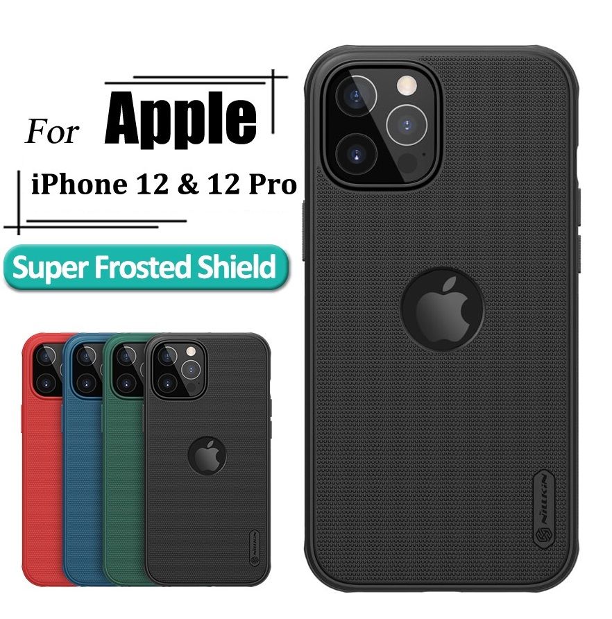 Nillkin Super Frosted Shield Pro Matte cover case for Apple iPhone 12, iPhone 12 Pro 6.1 (with LOGO cutout) - Black