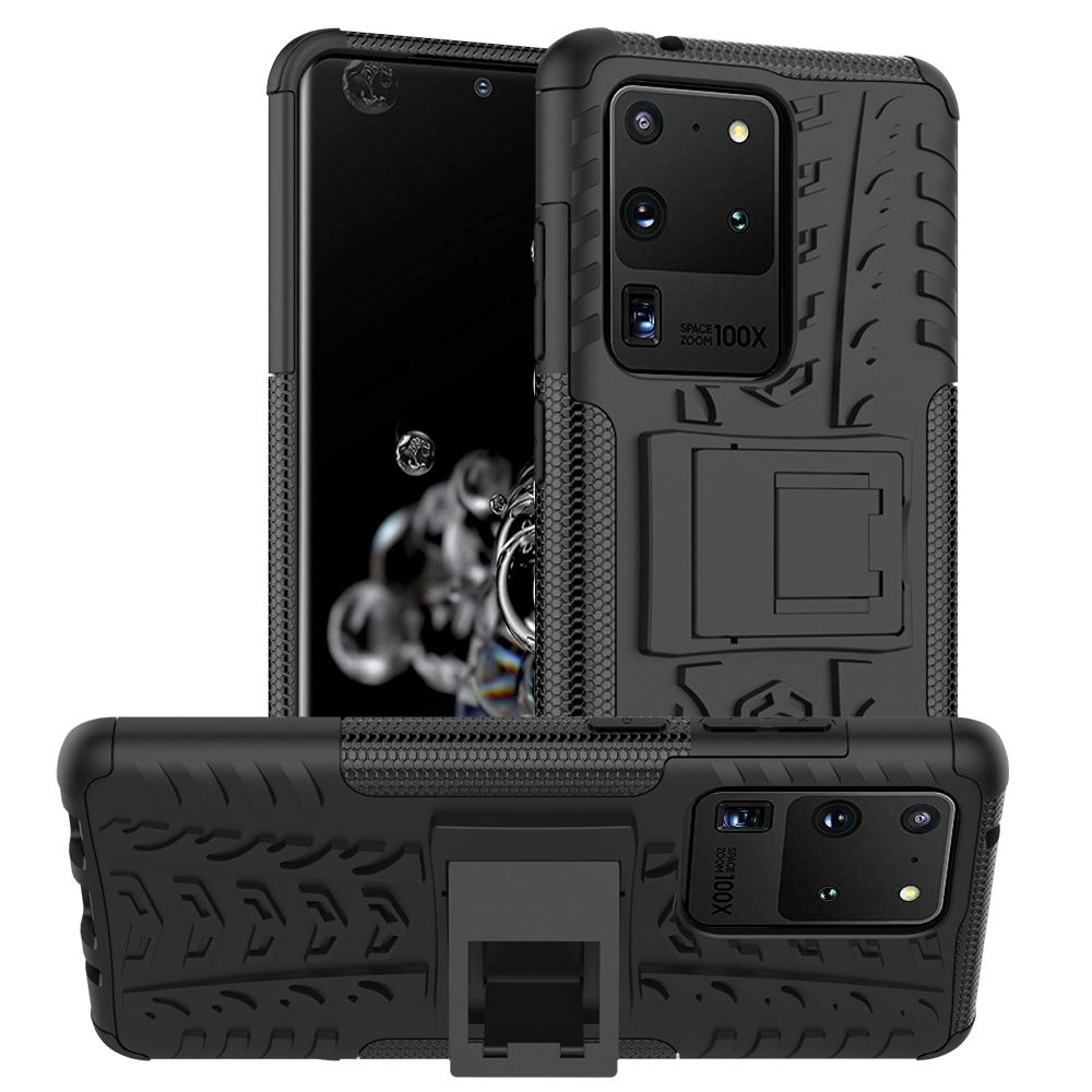 Heavy Duty Armor Tough Hybrid Shockproof Dual Layer Kickstand Protective Case Cover For Samsung Galaxy S20 Ultra
