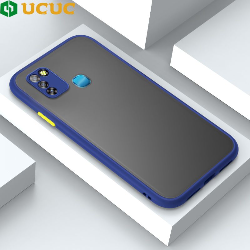 UCUC for Infinix Smart 5 / X657 / X657B / X657C Back Cover Colour Frosted Transparent Hard Phone Case Thin Shockproof Full Cover Camera Protect Case
