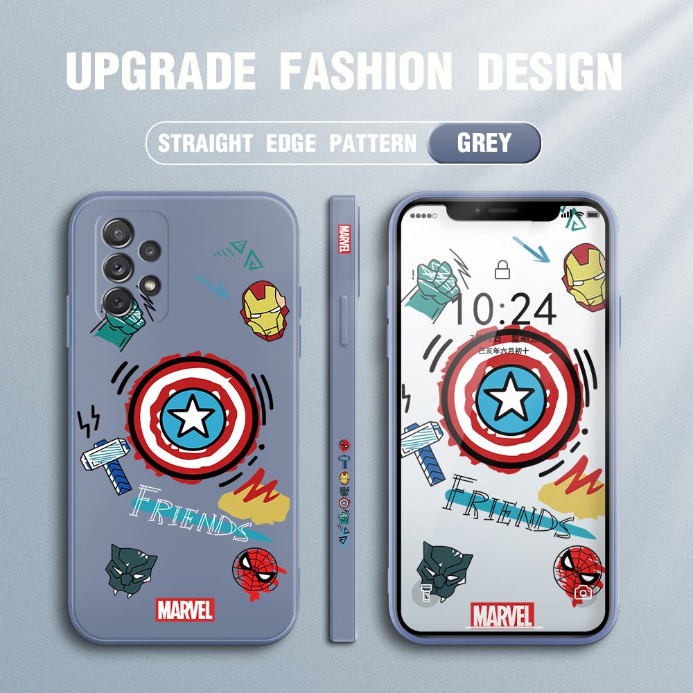 UCUC for Samsung Galaxy A72 4G / A72 5G Back Cover Creative Shield Ultra Thin Soft Luxury Square Multicolor Liquid Silicone Phone Case