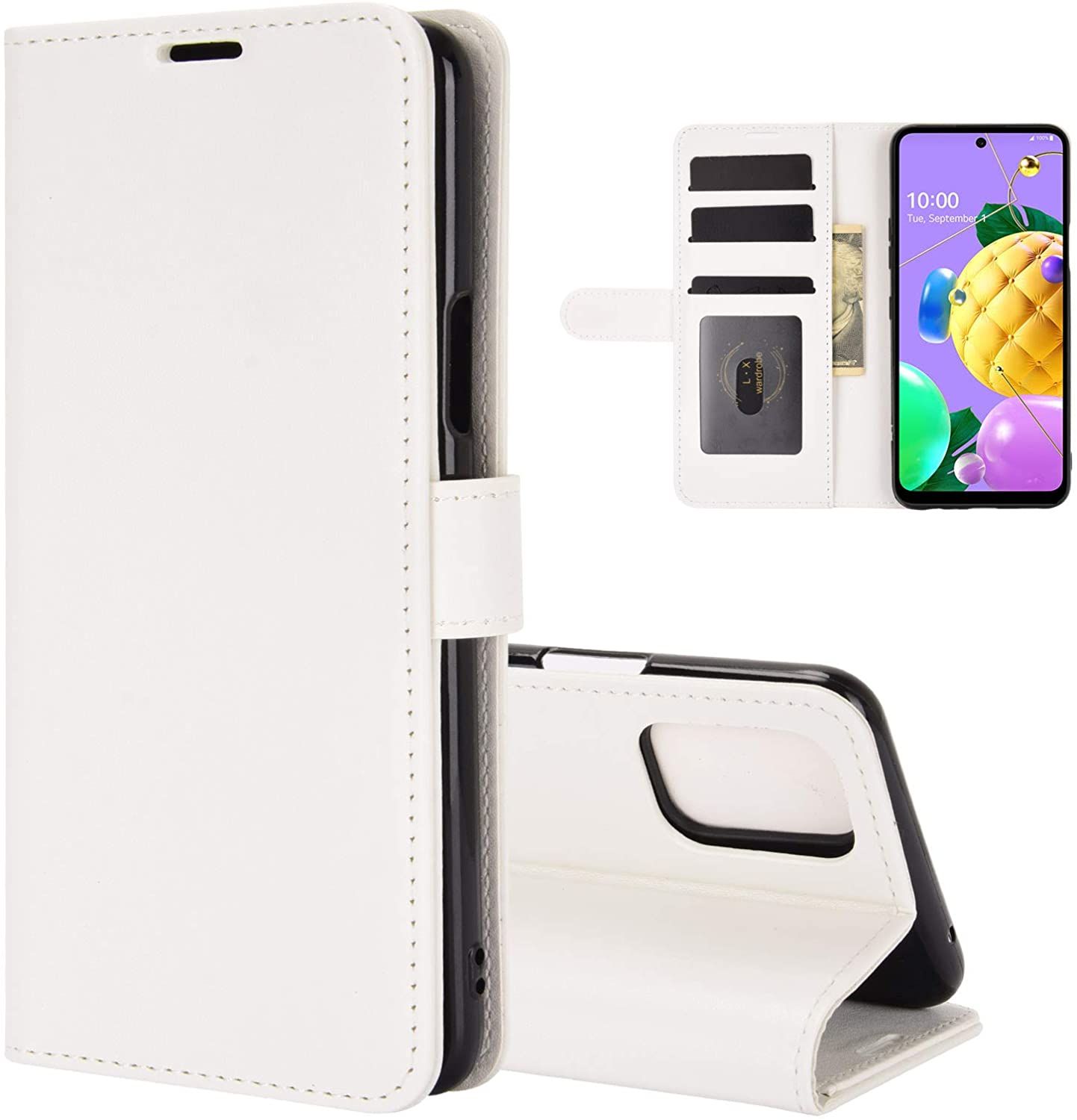 for LG K62 Case, LG K52 Case, LG K62 Wallet Case,Magnetic Full Body Protection Shockproof Flip Leather Wallet Case Cover with Card Slot Holder for LG K62 / LG K52 / LG Q52 Phone Case