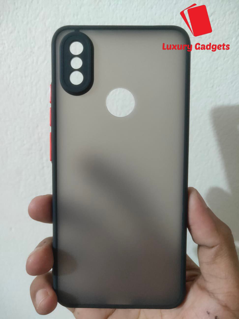 For Xiaomi Mi A2 (Mi 6X) - Luxury Matte Shockproof Camera Bumper Protective Smoky Transparent Trendy Back Cover - Phone Back Cover - Camera - Phone
