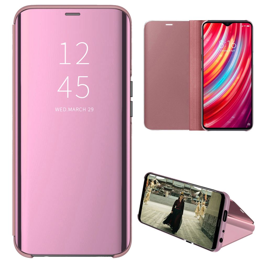 Smart Mirror Flip Phone Case For Xiaomi Redmi Note 8 Pro View PU Leather Stand Protective Cover