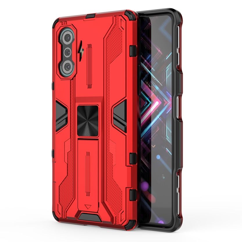 For Xiaomi Redmi K40 Gaming Supersonic Design Invisible Bracket [Support Magnetic Car Mount] Protective Case Cover