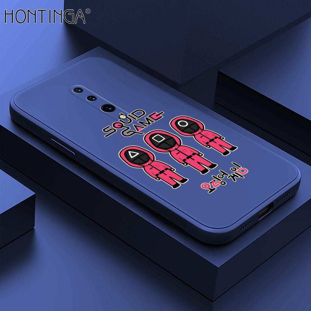 Hontinga for OnePlus 7 Pro Case Trend Cartoon Korean Squid Phone Cover Liquid Silicone Case Phone Protective Case