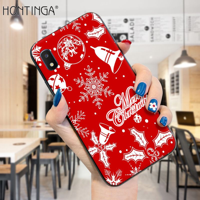 Hontinga for Samsung Galaxy A10E Case Merry Christmas Gifts for Girls Boys Phone Cover Shockproof Soft Silicone TPU Cases