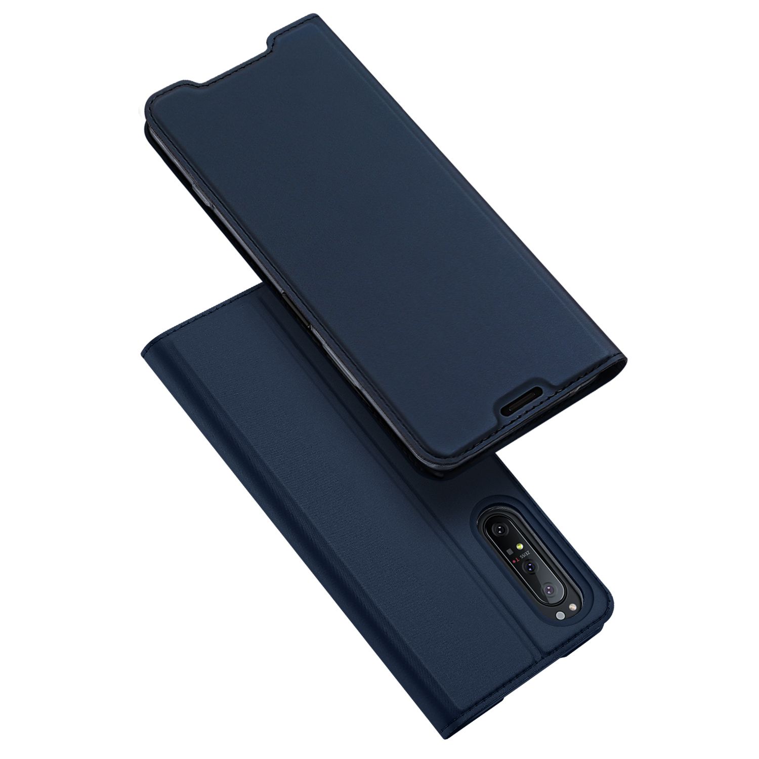 Yfashion DUX DUCIS For  Xperia1 II/Xperia10 II Leather Mobile Phone Cover Magnetic Protective Case Bracket with Cards Slot
