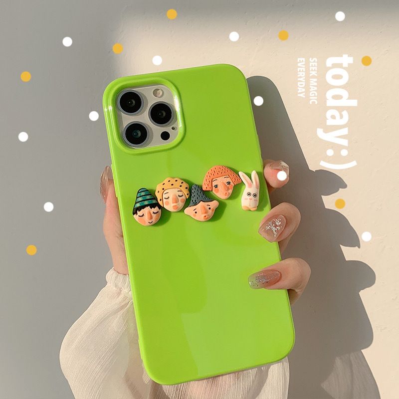 Green Mobile Phone Case Cute Cartoon Soft Cover