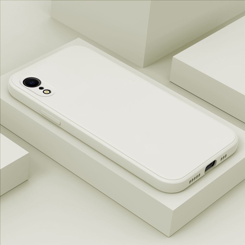 Hontinga for iPhone XR Case Thin Soft Luxury Square Liquid Silicone Phone Case Candy Cover