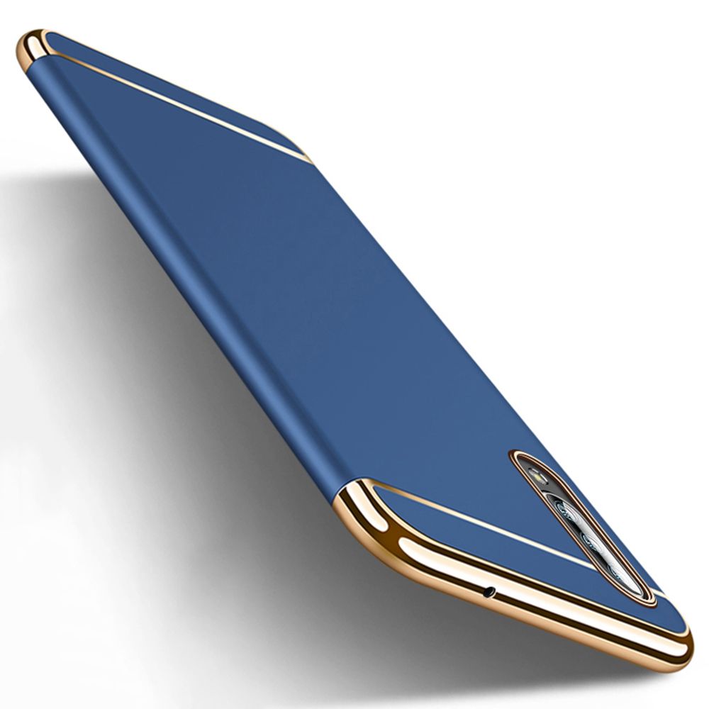 For Xiaomi Mi 9 Lite 3 in 1 Combination Hard Case Coated Anti-Fingerprint Non Slip Matte Surface Electroplate Frame Cover