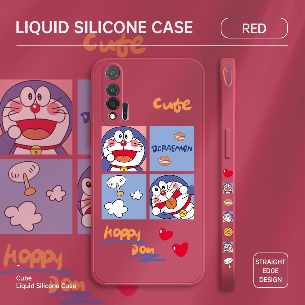 ZeroQiQi for Huawei Nova 6 Case Cartoon Cat Phone Cover Soft Full Lens Protection Case Ultra Thin Soft Liquid Silicone Phone Case