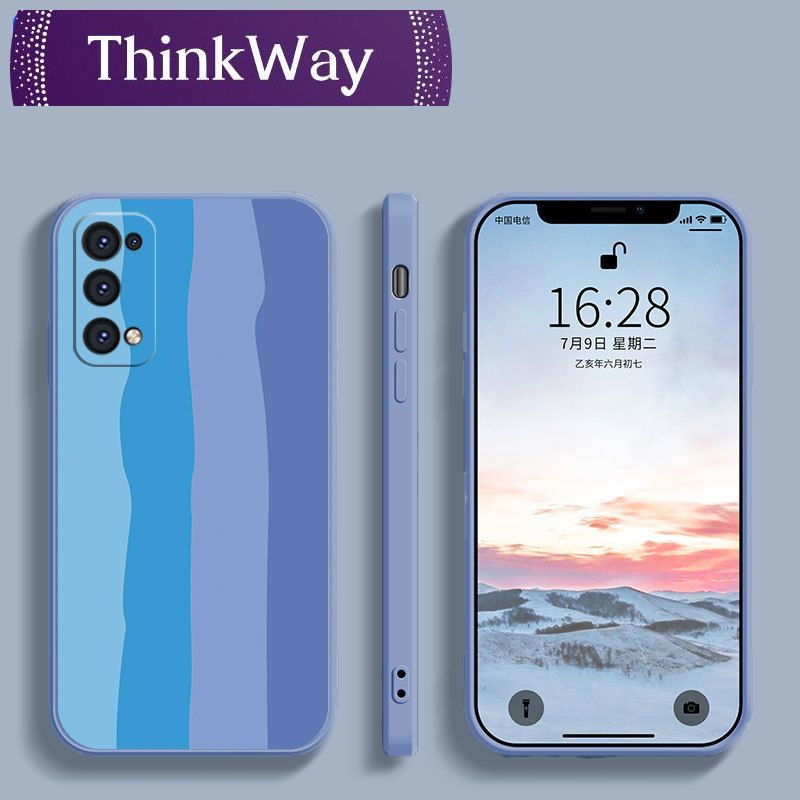 For OPPO A74 A54 A94 A92 A12 A15 A15S A12E A5S A3S A31 A9 A5  A91 Reno 4 5 5 Pro 5F R9 R9S Phone Case Rainbow Soft Silicone Back Cover CH-02