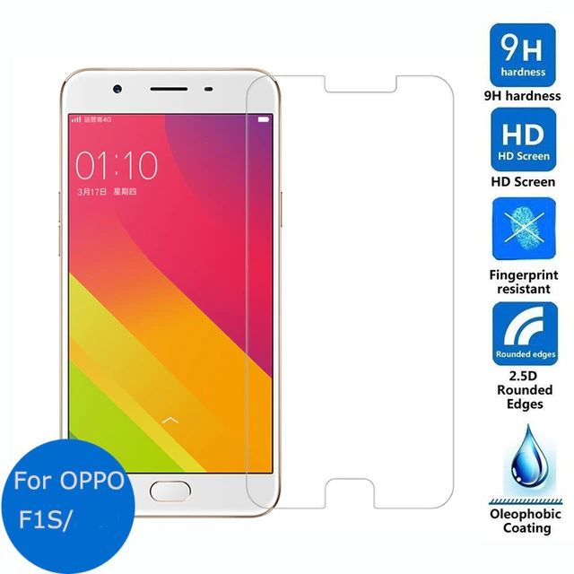 2pcs Glass for Oppo F1s Screen Protector 9H full black