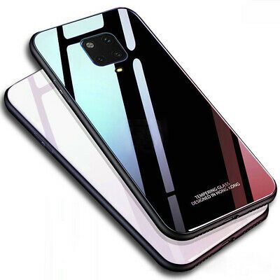 Korian Luxury Back Cover Glass Case For Xiaomi Redmi Note 9 Pro / Note 9 Pro Max / Poco M2 Pro Case - Black