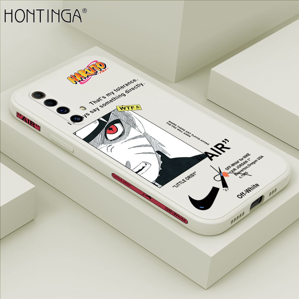Hontinga for Realme X50 Case Side Design New Anime Naruto for Boys Back Cover Soft Square Edge Pattern Liquid Silicone Trend Phone Cases