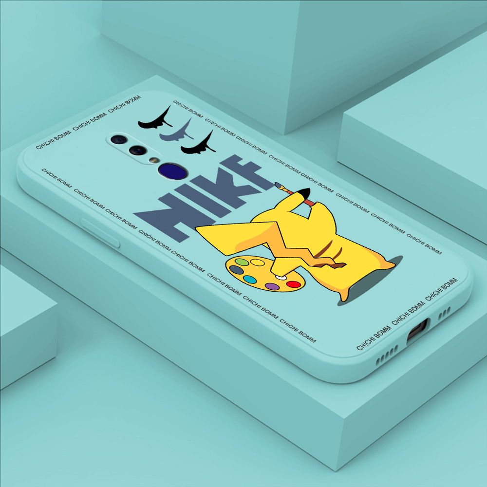 Hontinga for OPPO F11 Case Fashion Cartoon Animals Phone Case Phone Case Soft Square Edge Silicone Cases Full Lens Cover Shockproof Protection Cover