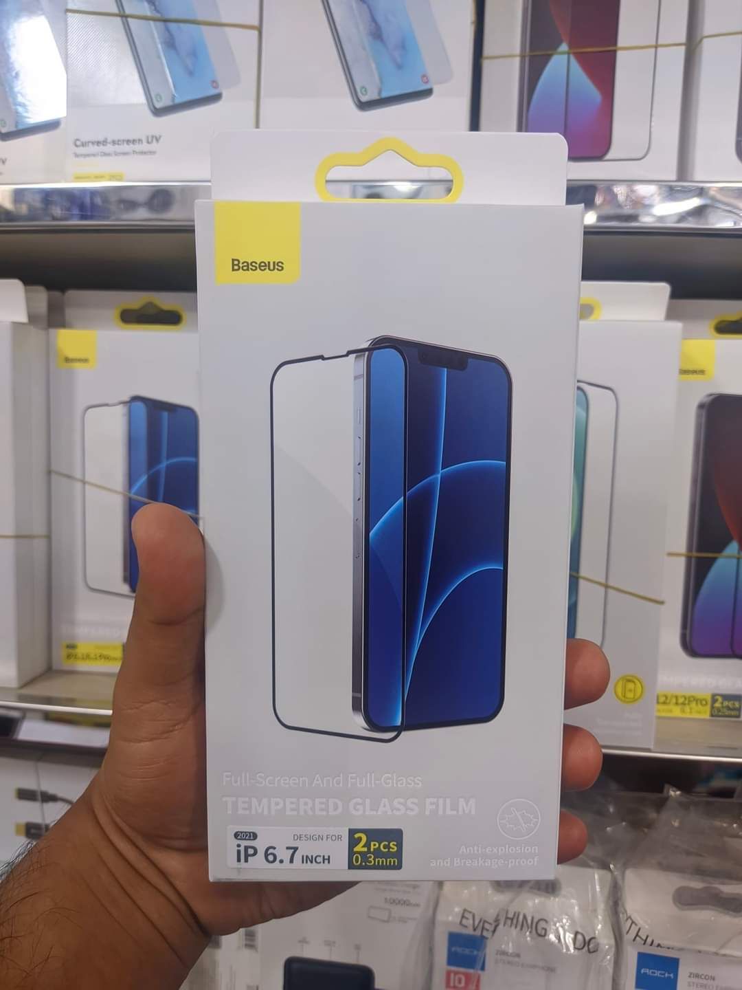 Official BASEUS Tempered Glass Full Screen Protector For iPhone 12 Pro Max,2 Pieces Glass in 1 Box