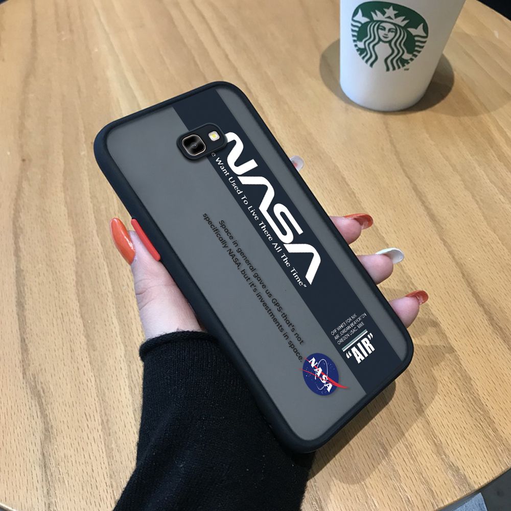 Cellphone Case For Samsung J4 Plus  Mobile Phone Casing Creative America Space AIR NASA LOGO Frosted Transparent Casing Samsung J4+ Shockproof Back Full Cover Camera Protect Case