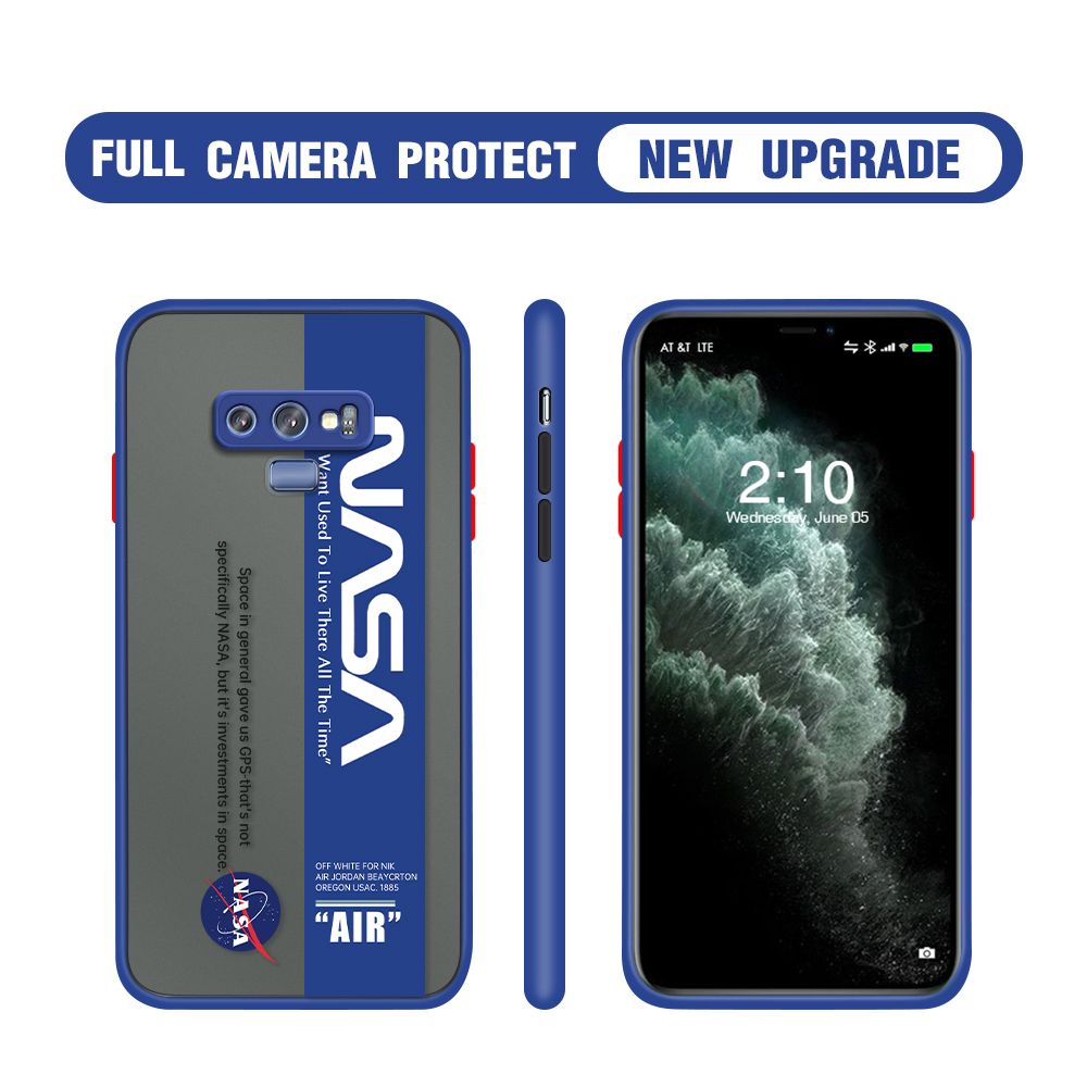 Hontinga for Samsung Note 9 Case Astronaut Space Logo Cases Edge Frosted Transparent Phone Cover