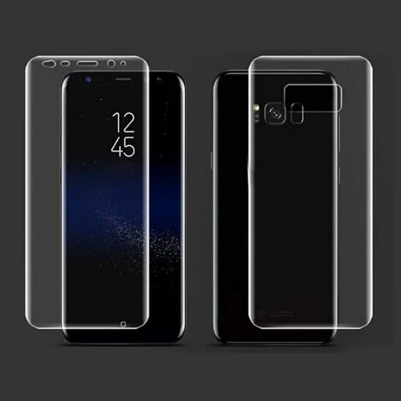 Front+Back 3D Full Cover Screen Protector TPU Film For Samsung Galaxy S8 / S8 plus /S8 + Soft Hydrogel Film (Not Glass)