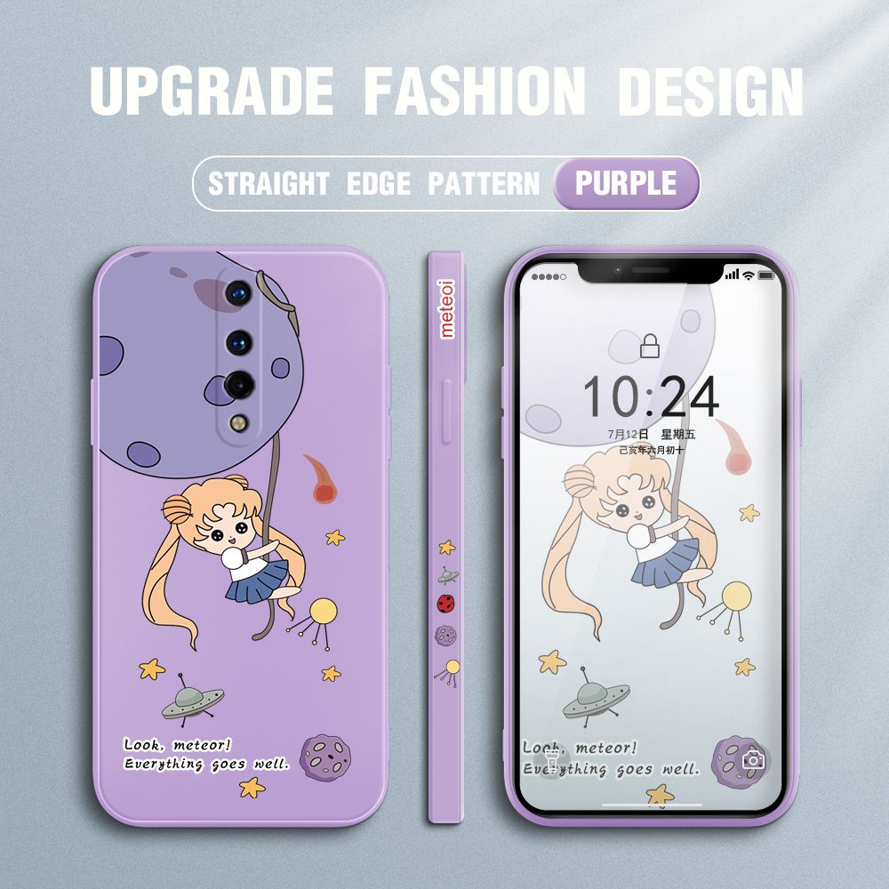 UCUC for OnePlus 8 Back Cover Beauty Warrior Ultra Thin Soft Luxury Square Multicolor Liquid Silicone Phone Case