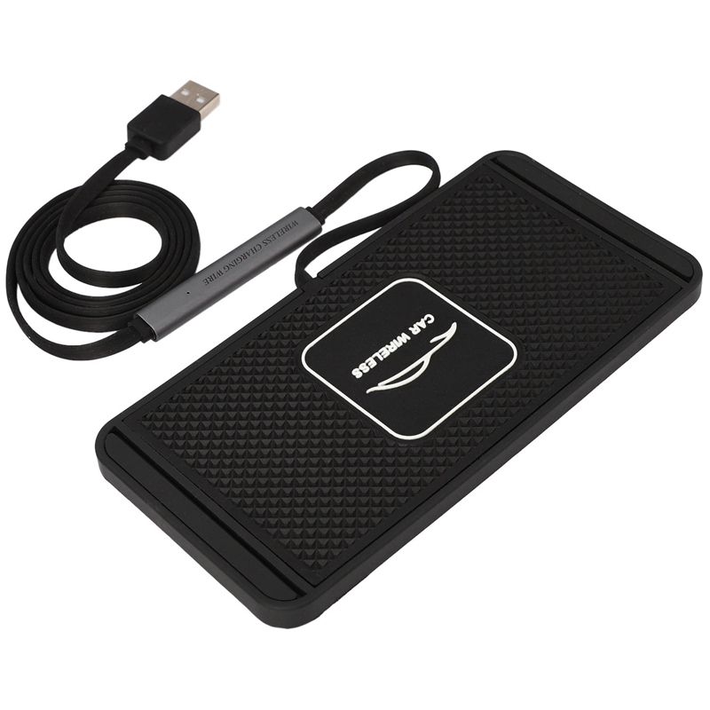 QI Car Wireless Quickly Charger for IPhone 8 XS XR Car Charging Pad for Samsung S10 Dock Station Non-Slip Mat Car Dashboard Holder