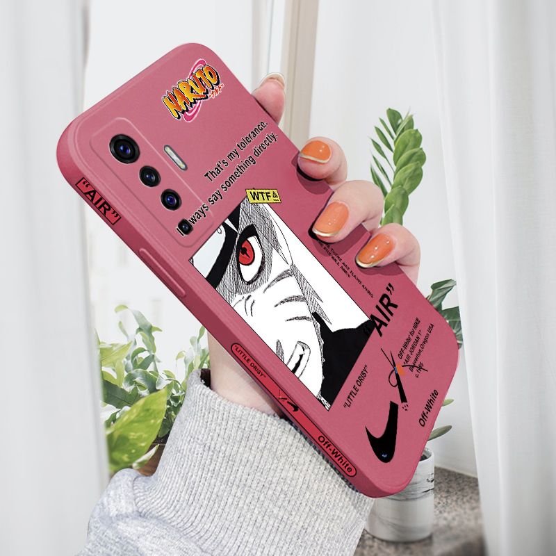AMORVOR for Vivo X50 5G Back Cover Anime Uzumaki Naruto Side design Soft Case Liquid Silicone Phone Cases