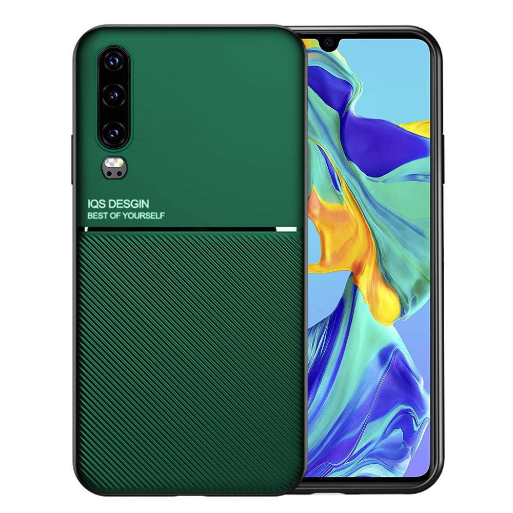 Texture Silicone Car Magnetic Case For Huawei P30 Soft TPU Protection Cover