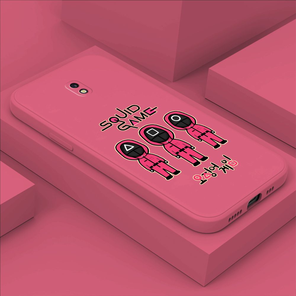 ZeroQiQi for Samsung Galaxy J7 Pro Case Trend Cartoon Korean Squid Phone Cover Liquid Silicone Case Phone Protective Case