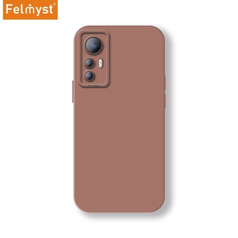 For Xiaomi 12 Pro Back Mobile Phone Case Simple Luxury Colorful Liquid Silicone Protect Lens Shockproof Full Soft Cover