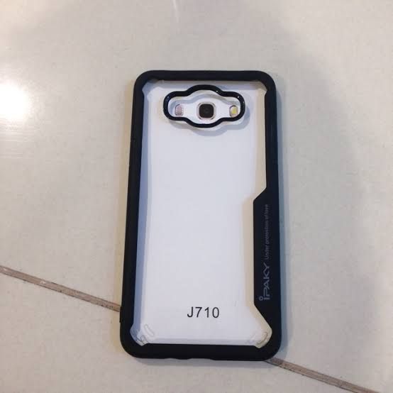 for Samsung Galaxy J7 2016 - Ipaky Bumper Protective Transparent Case